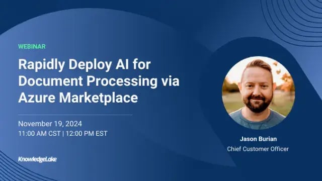 Rapidly Deploy AI for Document Processing via Azure Marketplace Webinar Graphic